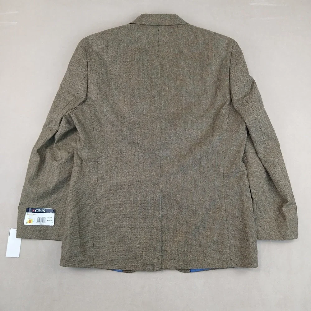 Chaps 42R‎ Mens Blazer Sport Coat Jacket NWT Brown 21x30 FLAW